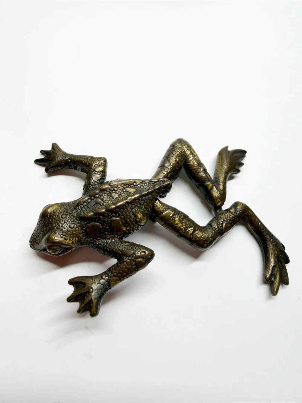 Vintage JJ Jonet Articulated Frog Brooch